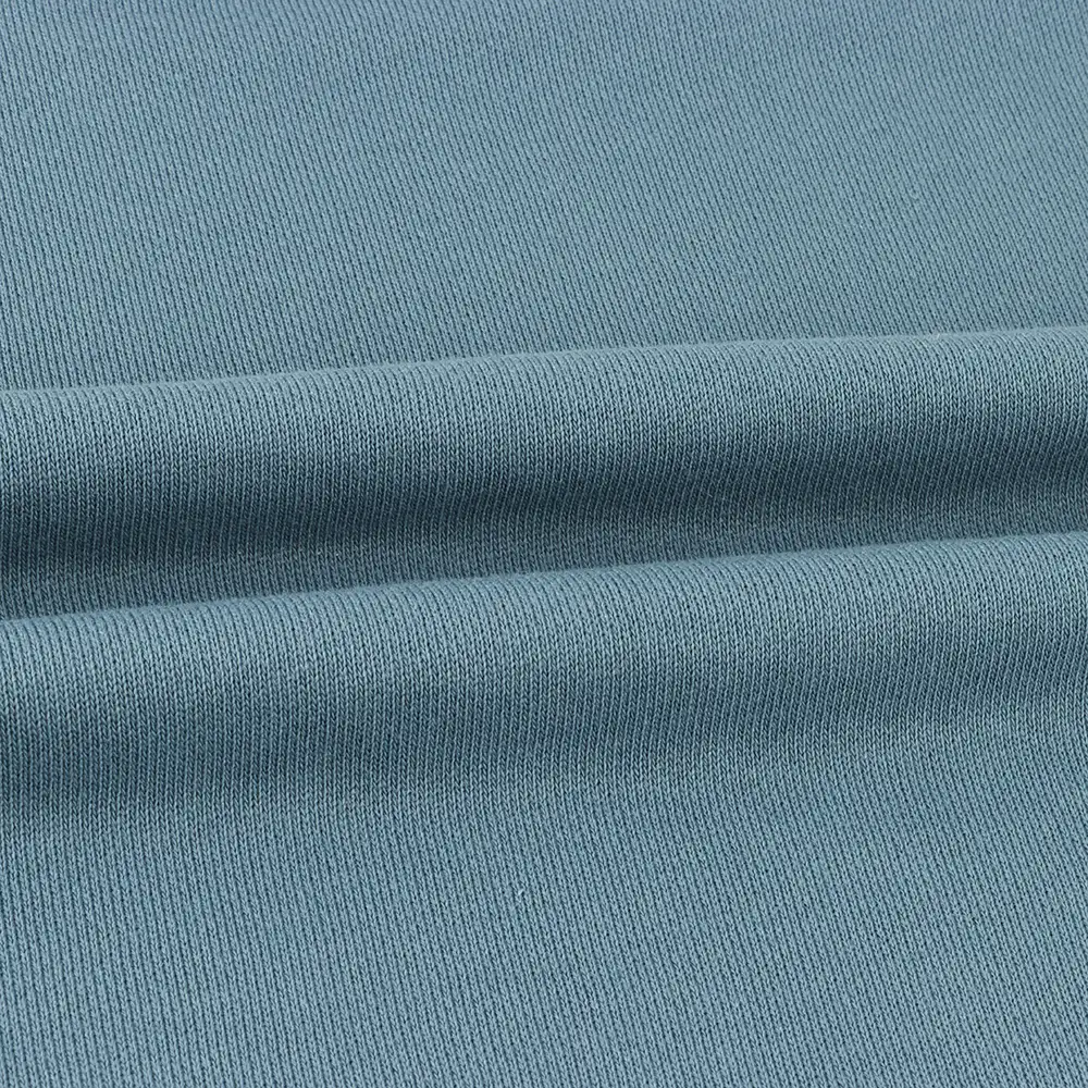 China Fabric  French Terry Knit Fabric Polyester Cotton Blue color buy from China wholesaler bulk order at wholesale price free worldwide shipping Alibaba