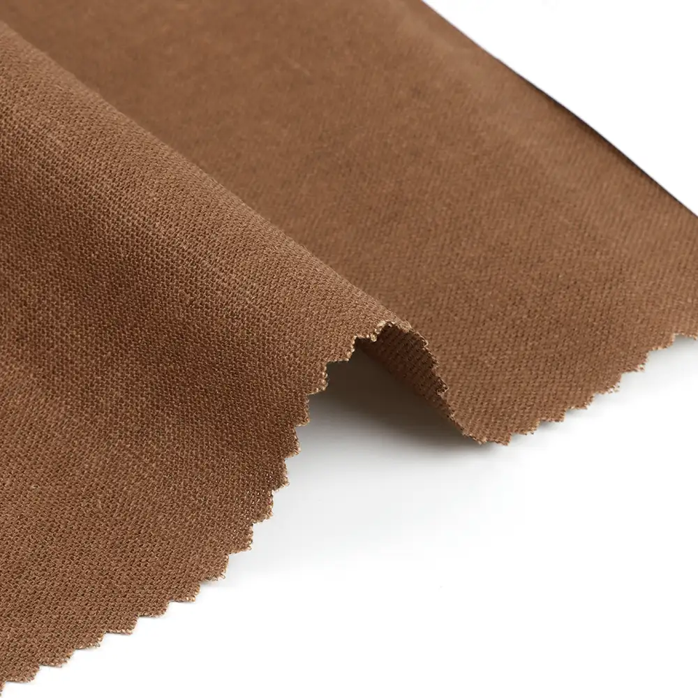 China Fabric for Shirt,Crop Top,Skirt,Over Shirt Linen/Rayon YD Plain Natural Woven Fabric Flax Viscose Red、Caramel、Khaki、Brown、Blue color buy from China wholesaler bulk order at wholesale price free worldwide shipping Alibaba