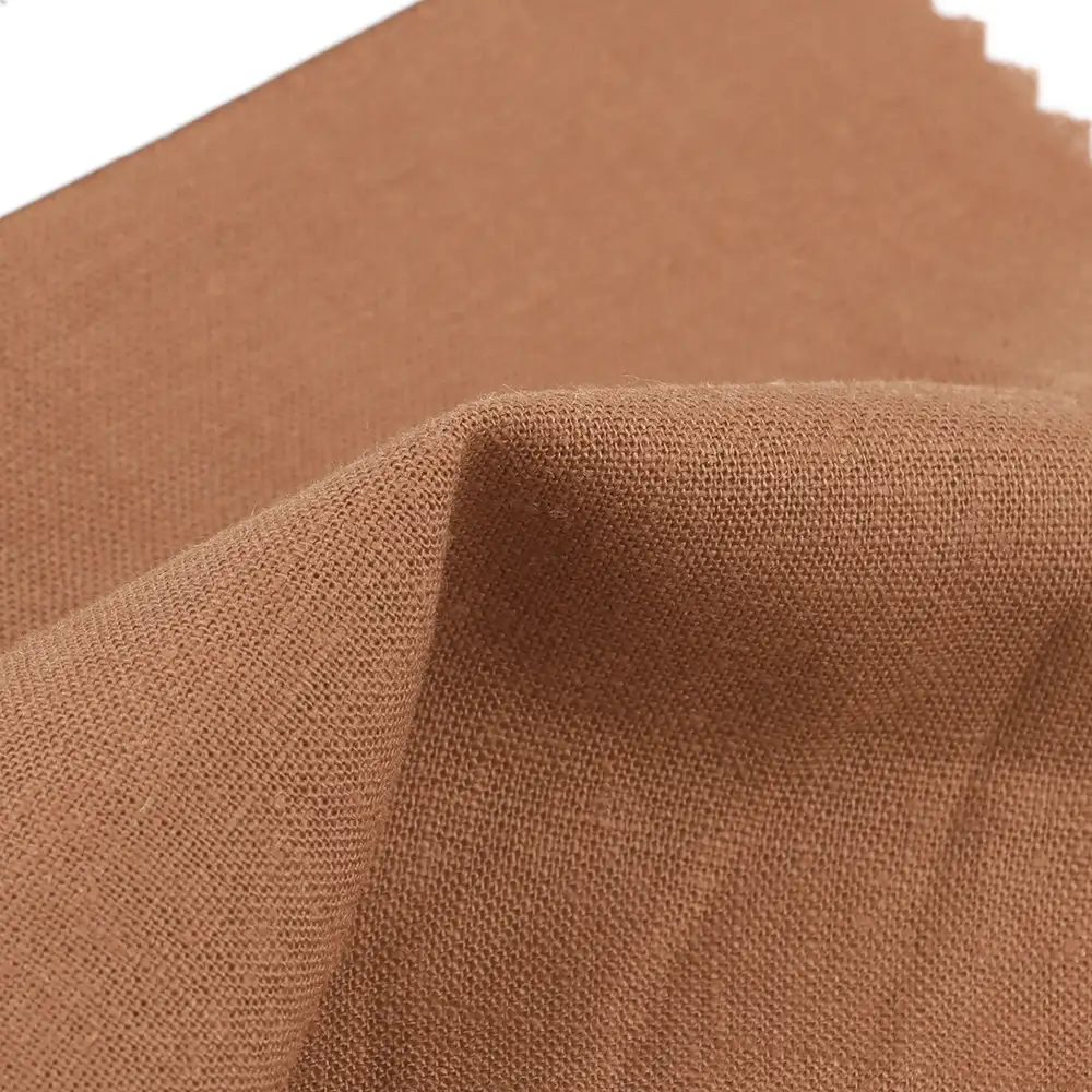 China Fabric for Shirt,Crop Top,Skirt,Over Shirt Linen/Rayon YD Plain Natural Woven Fabric Linen Viscose Caramel color buy from China wholesaler bulk order at wholesale price free worldwide shipping Alibaba