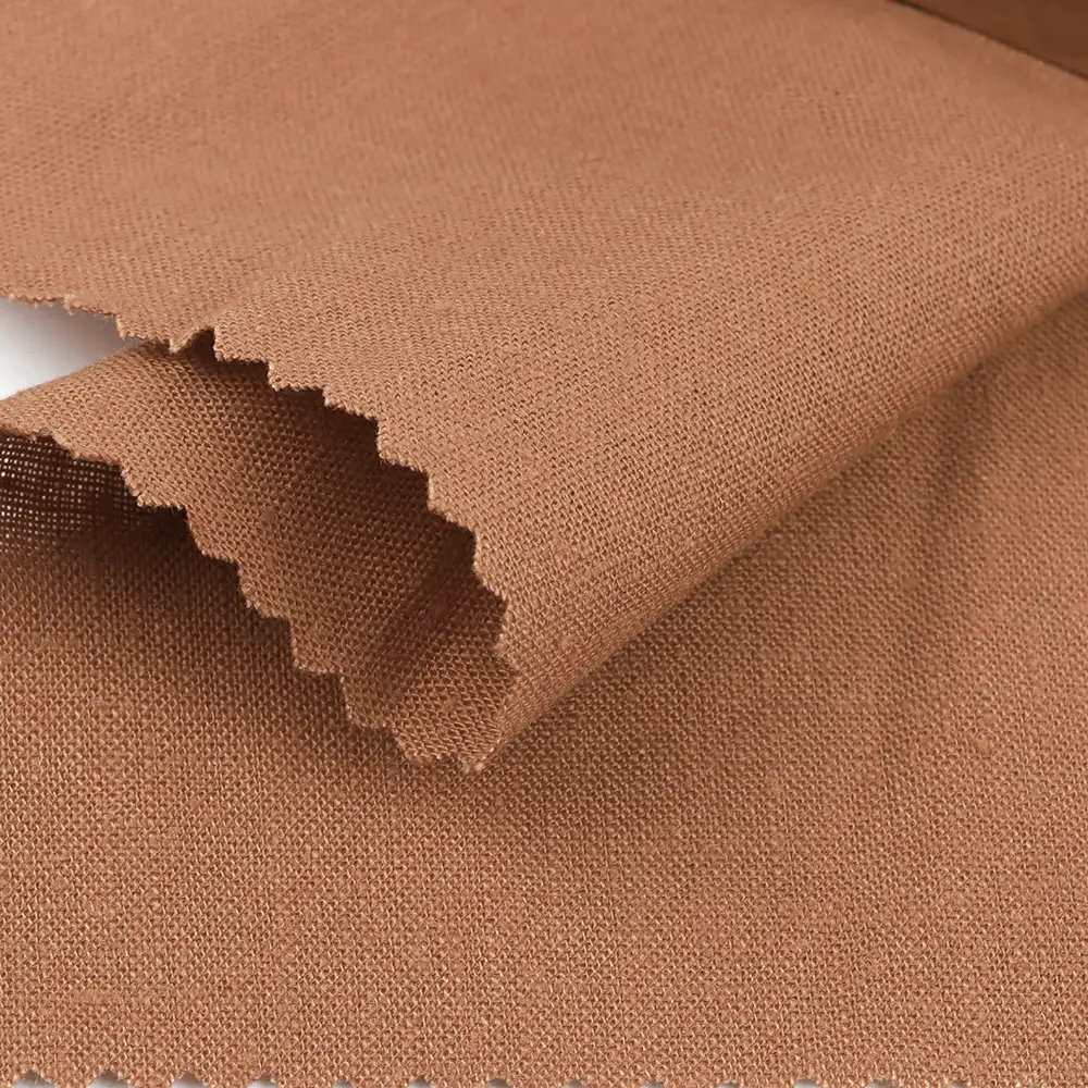 China Fabric for Shirt,Crop Top,Skirt,Over Shirt Linen/Rayon YD Plain Natural Woven Fabric Linen Viscose Caramel color buy from China wholesaler bulk order at wholesale price free worldwide shipping Alibaba