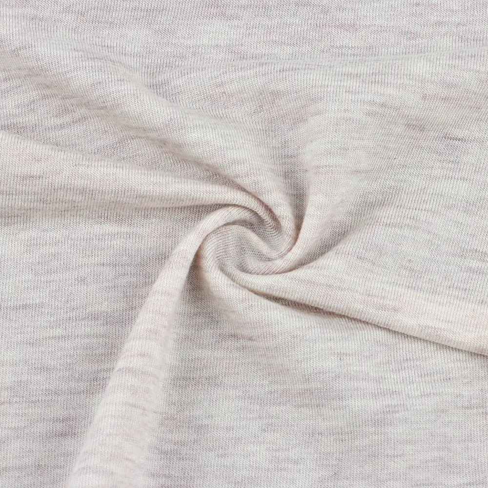 China Fabric for T-Shirt,Pajamas,Loungewear,Yoga Pants,Tracksuits Single Jersey Knit Fabric Tencel Wool Spandex Melange color buy from China wholesaler bulk order at wholesale price free worldwide shipping Alibaba