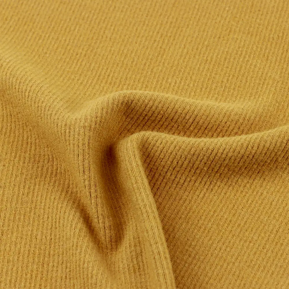 China Fabric for Crop Top,Hoodie,Tank Top Rib Knit Fabric Rayon Acrylic Spandex Ginger color buy from China wholesaler bulk order at wholesale price free worldwide shipping Alibaba