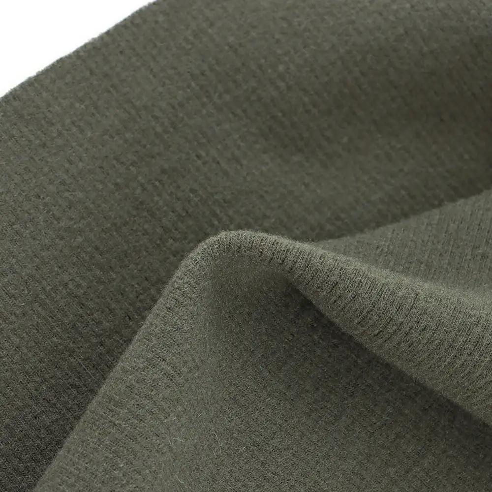 China Fabric for Crop Top,Hoodie,Tank Top Rib Knit Fabric Rayon Acrylic Spandex Green color buy from China wholesaler bulk order at wholesale price free worldwide shipping Alibaba