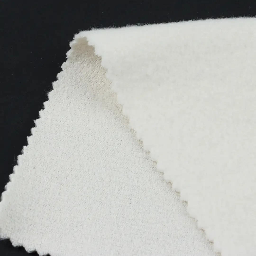 China Fabric  Fleece Knit Fabric Cotton Off-white color buy from China wholesaler bulk order at wholesale price free worldwide shipping Alibaba