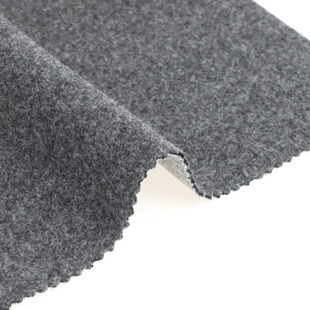 China Fabric for Hoodie,Blazer,Skirt Knit Woolen Fabric Woolen Polyester Grey color buy from China wholesaler bulk order at wholesale price free worldwide shipping Alibaba