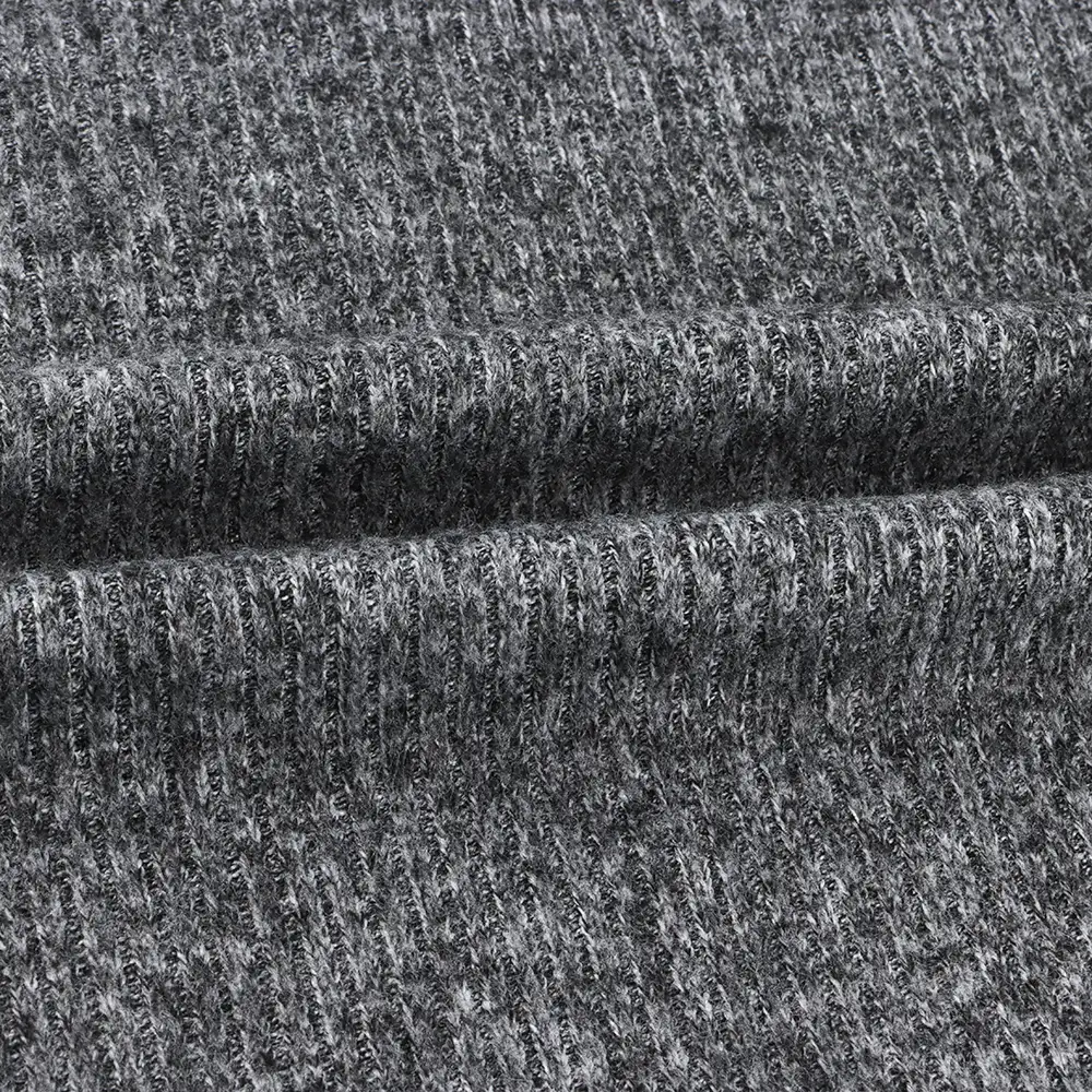 China Fabric  Hacci Knit Fabric Polyester Rayon Spandex Grey color buy from China wholesaler bulk order at wholesale price free worldwide shipping Alibaba