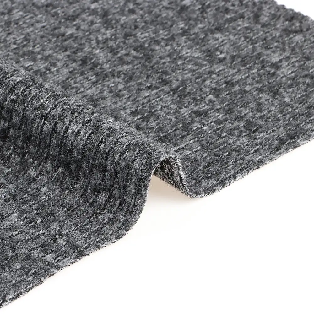 China Fabric  Hacci Knit Fabric Polyester Rayon Spandex Grey color buy from China wholesaler bulk order at wholesale price free worldwide shipping Alibaba