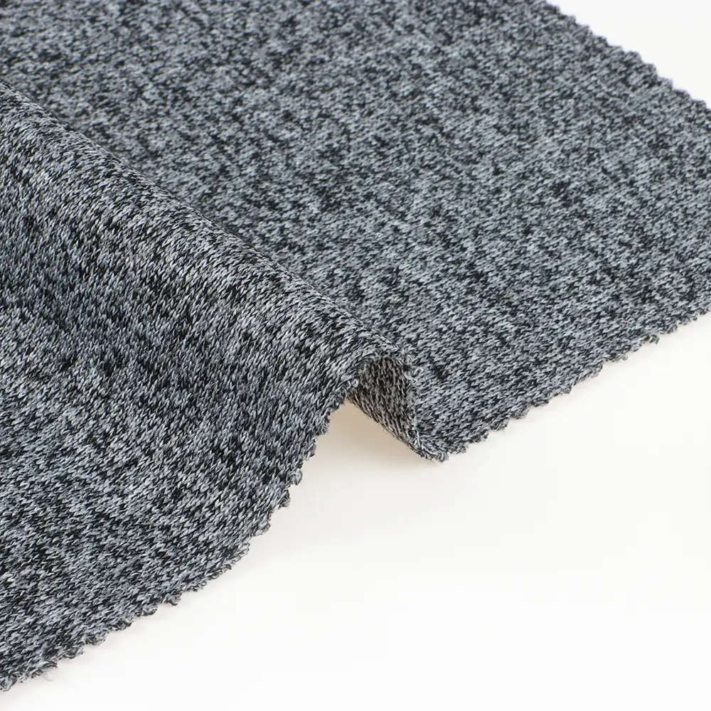 China Fabric  Hacci Knit Fabric Polyester Rayon Spandex Grey color buy from China wholesaler bulk order at wholesale price free worldwide shipping Alibaba