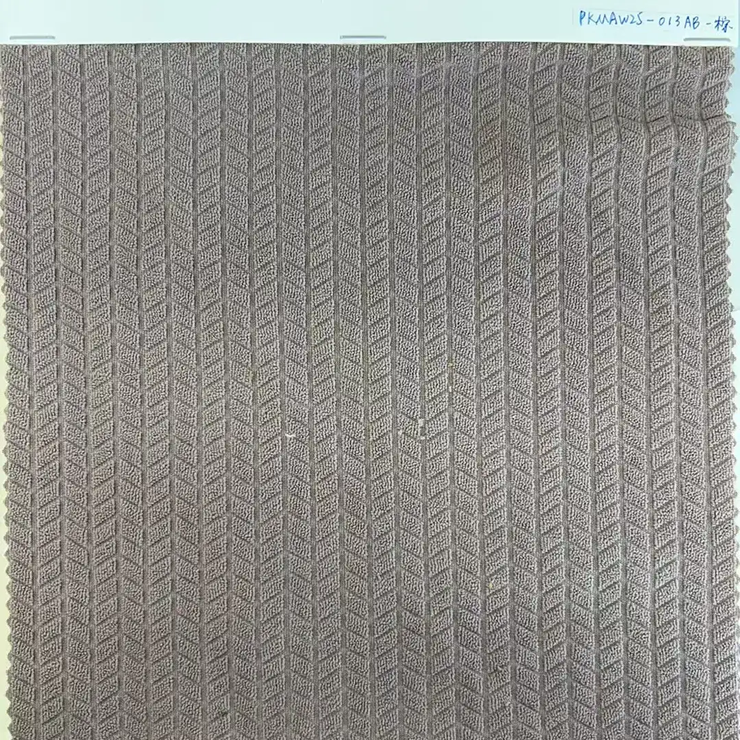 China Fabric  Weft Jacquard Knit Fabric Brown color buy in China wholesaler bulk order at wholesale price free worldwide shipping Alibaba