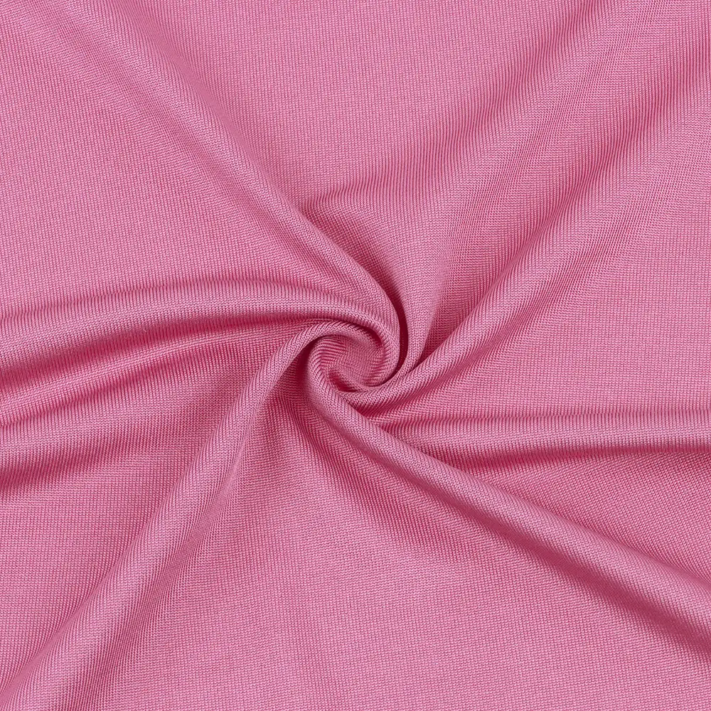 China Fabric for T-Shirt,Pajamas,Loungewear,Yoga Pants,Tracksuits Single Jersey Knit Fabric Polyester Spandex Pink color buy from China wholesaler bulk order at wholesale price free worldwide shipping Alibaba