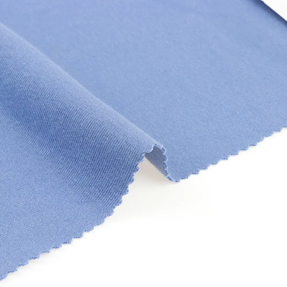 China Fabric for Crop Top,Hoodie,Tank Top Rib Knit Fabric Cotton Spandex Blue color buy from China wholesaler bulk order at wholesale price free worldwide shipping Alibaba