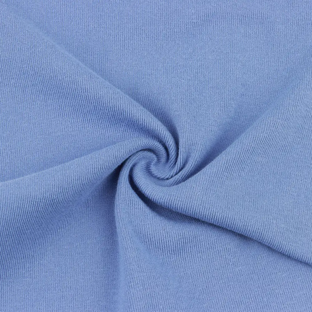 China Fabric for Crop Top,Hoodie,Tank Top Rib Knit Fabric Cotton Spandex Blue color buy from China wholesaler bulk order at wholesale price free worldwide shipping Alibaba