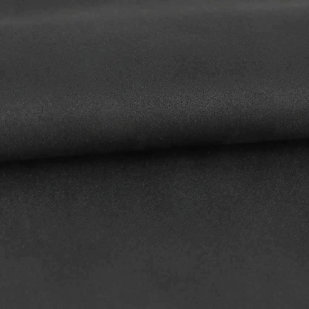 China Fabric for Jacket,Pants,Blazer Weft Suede Knit Fabric Polyester Spandex Black color buy from China wholesaler bulk order at wholesale price free worldwide shipping Alibaba