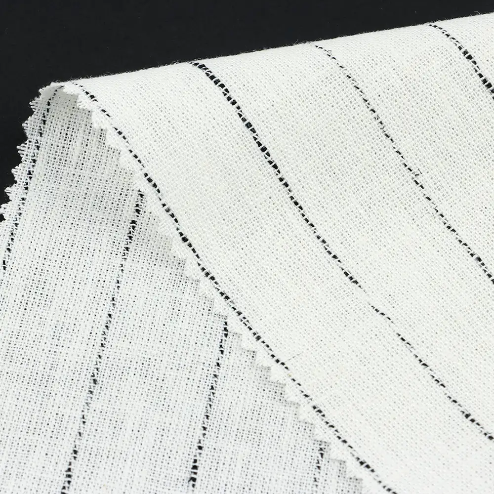 China Fabric  Linen/Rayon YD Plain Natural Woven Fabric Linen Rayon White and Black color buy from China wholesaler bulk order at wholesale price free worldwide shipping Alibaba