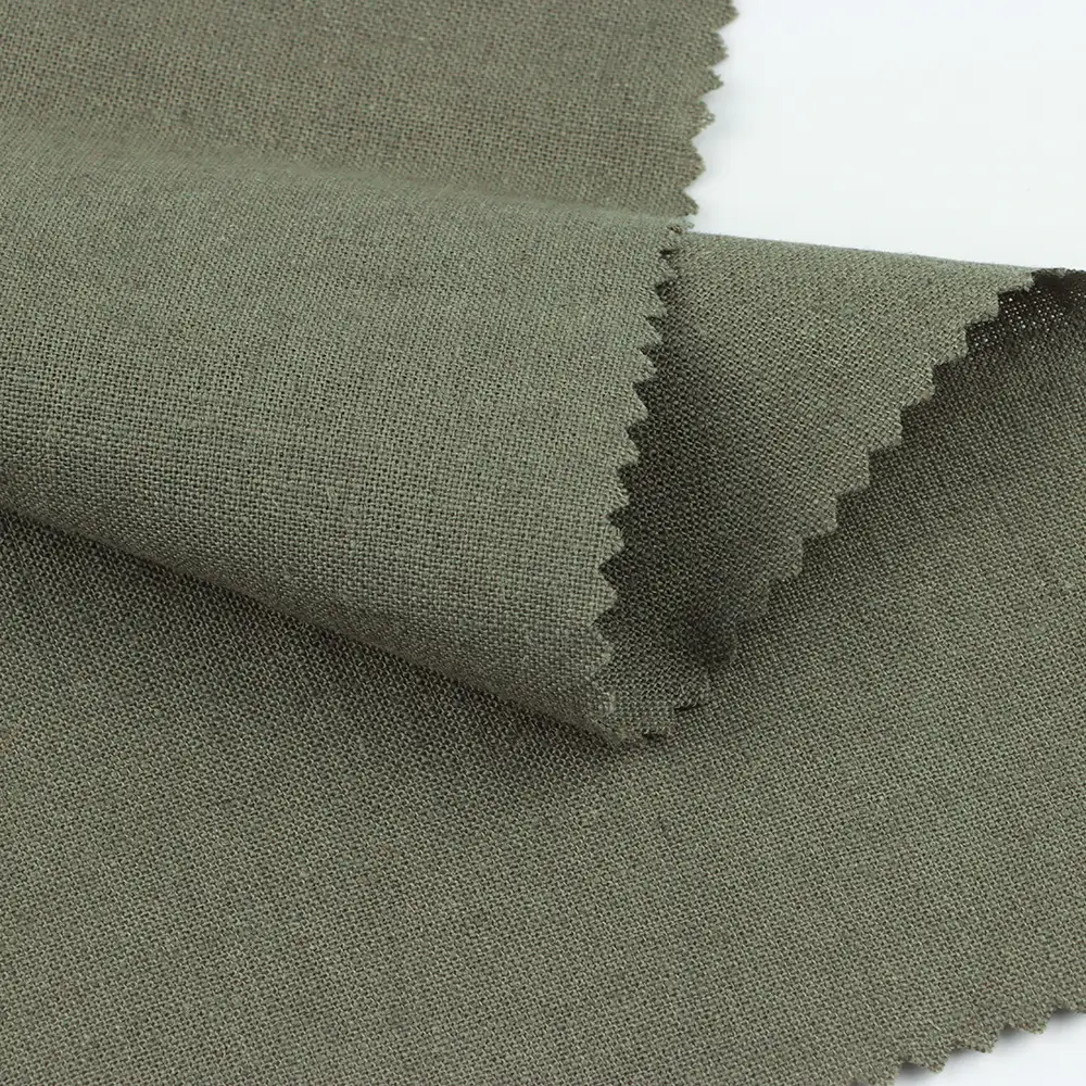 China Fabric  Linen/Cotton YD Plain Natural Woven Fabric Linen Cotton Green color buy from China wholesaler bulk order at wholesale price free worldwide shipping Alibaba