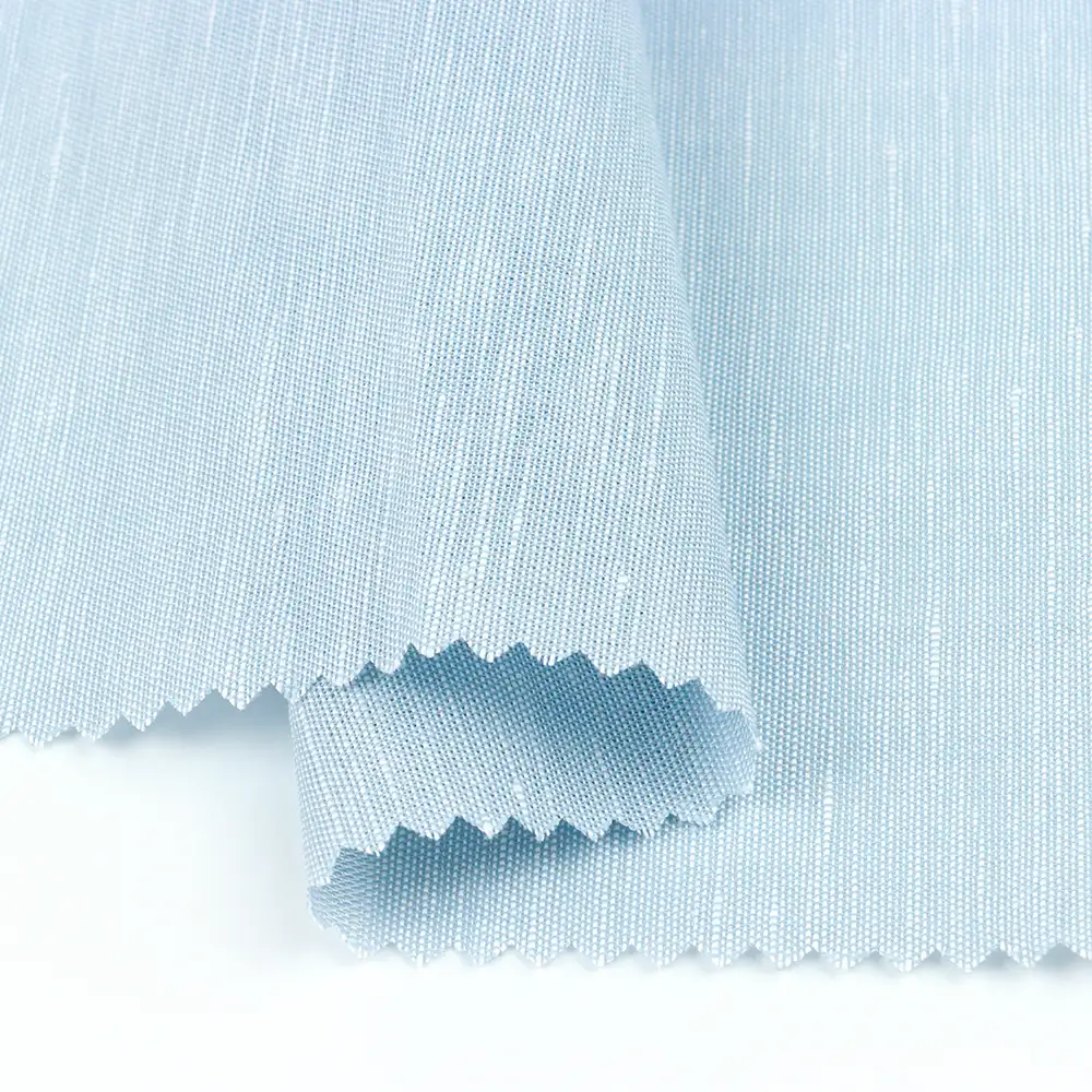 China Fabric  Linen/Cotton YD Plain Natural Woven Fabric Cotton Linen Blue color buy from China wholesaler bulk order at wholesale price free worldwide shipping Alibaba