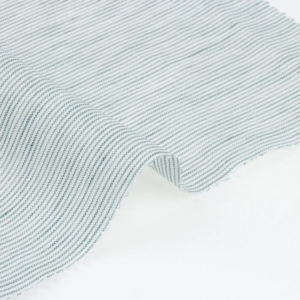 China Fabric  Linen YD Plain Natural Woven Fabric Linen Green and white color buy from China wholesaler bulk order at wholesale price free worldwide shipping Alibaba