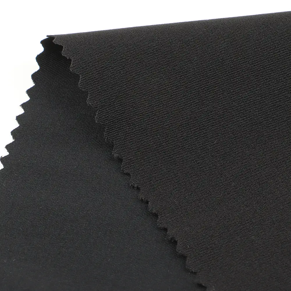 China Fabric for Pants,Tracksuits Single-way Stretch Woven Fabric Synthetic Woven Fabric Polyester Spandex Black color buy from China wholesaler bulk order at wholesale price free worldwide shipping Alibaba