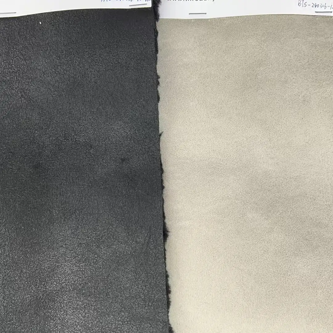 China Fabric  Weft Suede Knit Fabric Polyester Khaki、Black color buy from China wholesaler bulk order at wholesale price free worldwide shipping Alibaba