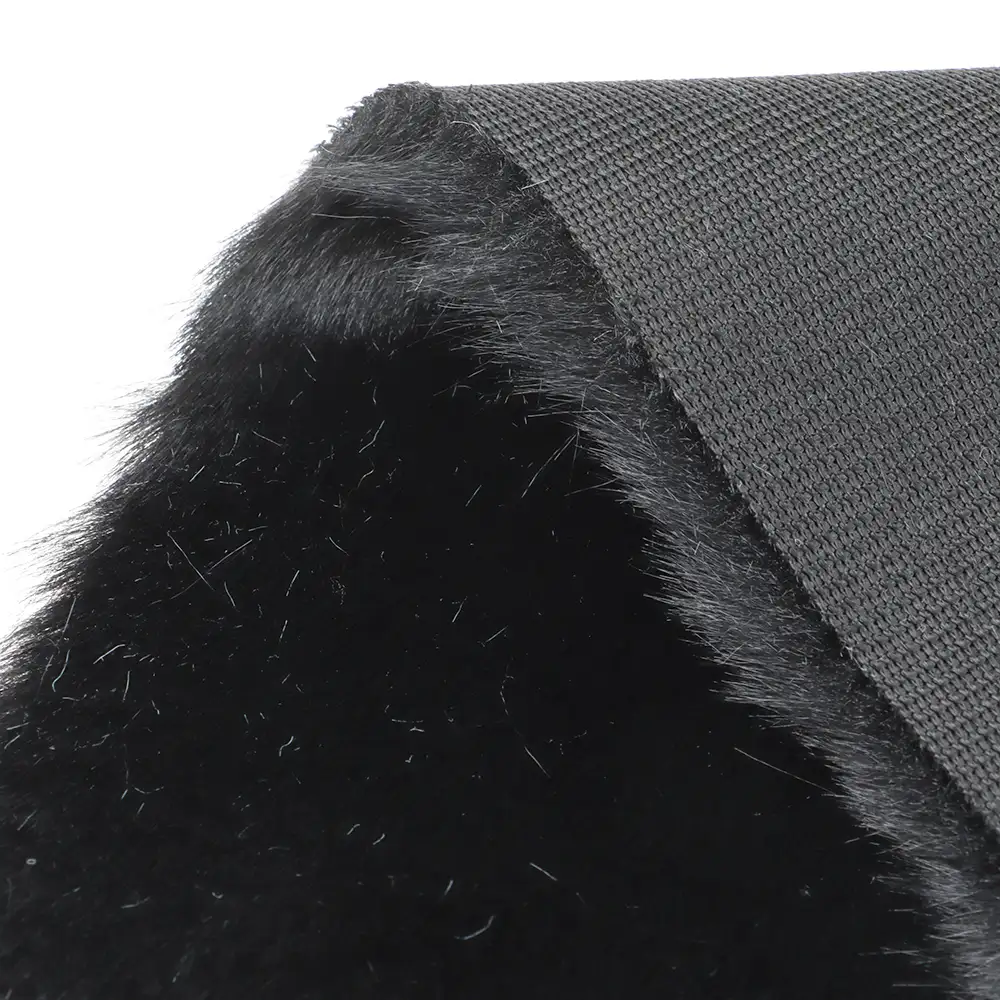 China Fabric for Overcoat,Bomber Jacket,Trench Coat Fake Fur Knit Fabric Polyester Black color buy from China wholesaler bulk order at wholesale price free worldwide shipping Alibaba