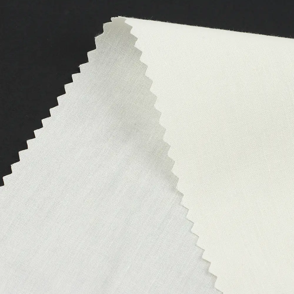 China Fabric for Blouse,Skirt,Crop Top Cotton Plain Natural Woven Fabric Cotton Off-white color buy from China wholesaler bulk order at wholesale price free worldwide shipping Alibaba