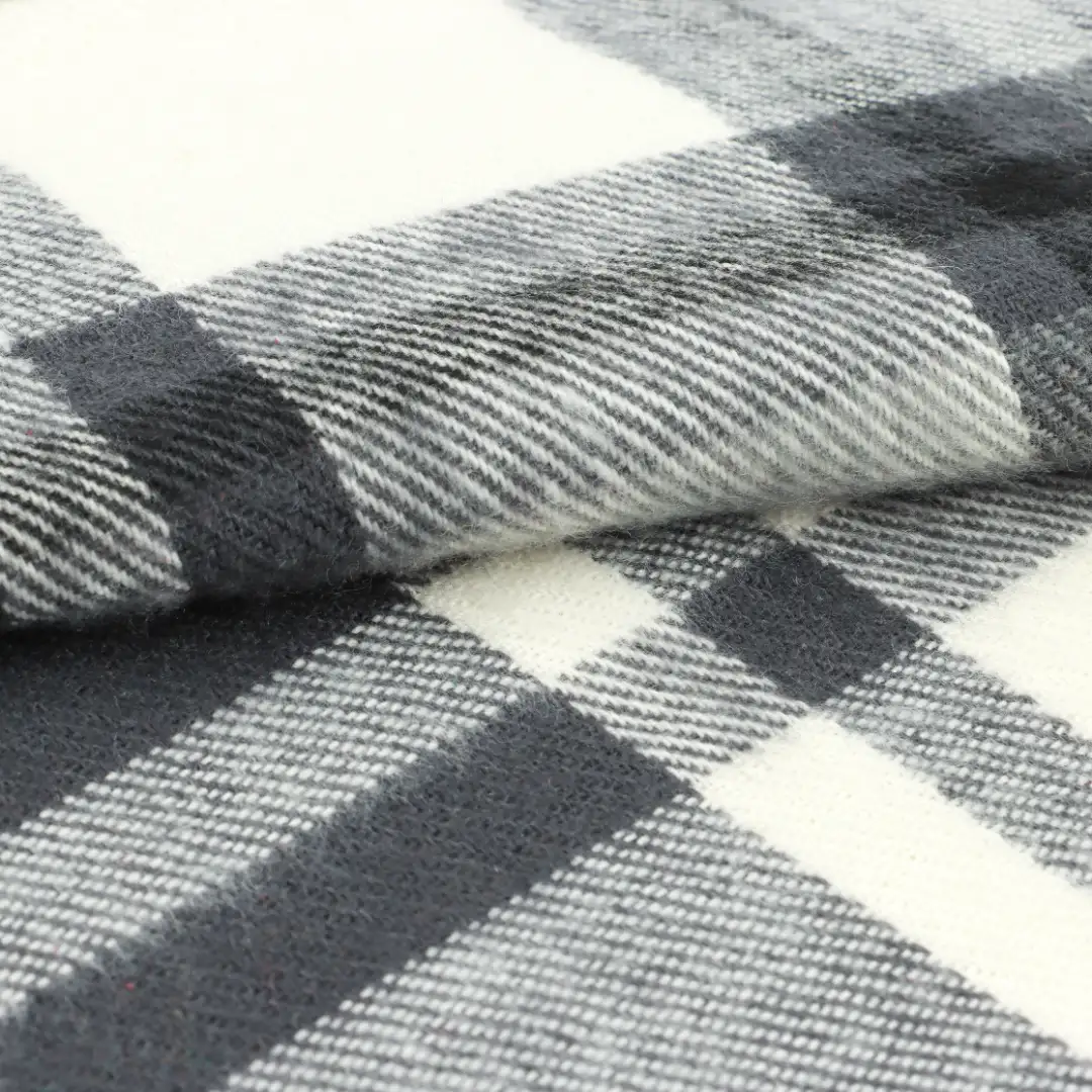 China Fabric  Cotton YD Flannel Natural Woven Fabric Polyester Grey and White color buy from China wholesaler bulk order at wholesale price free worldwide shipping Alibaba