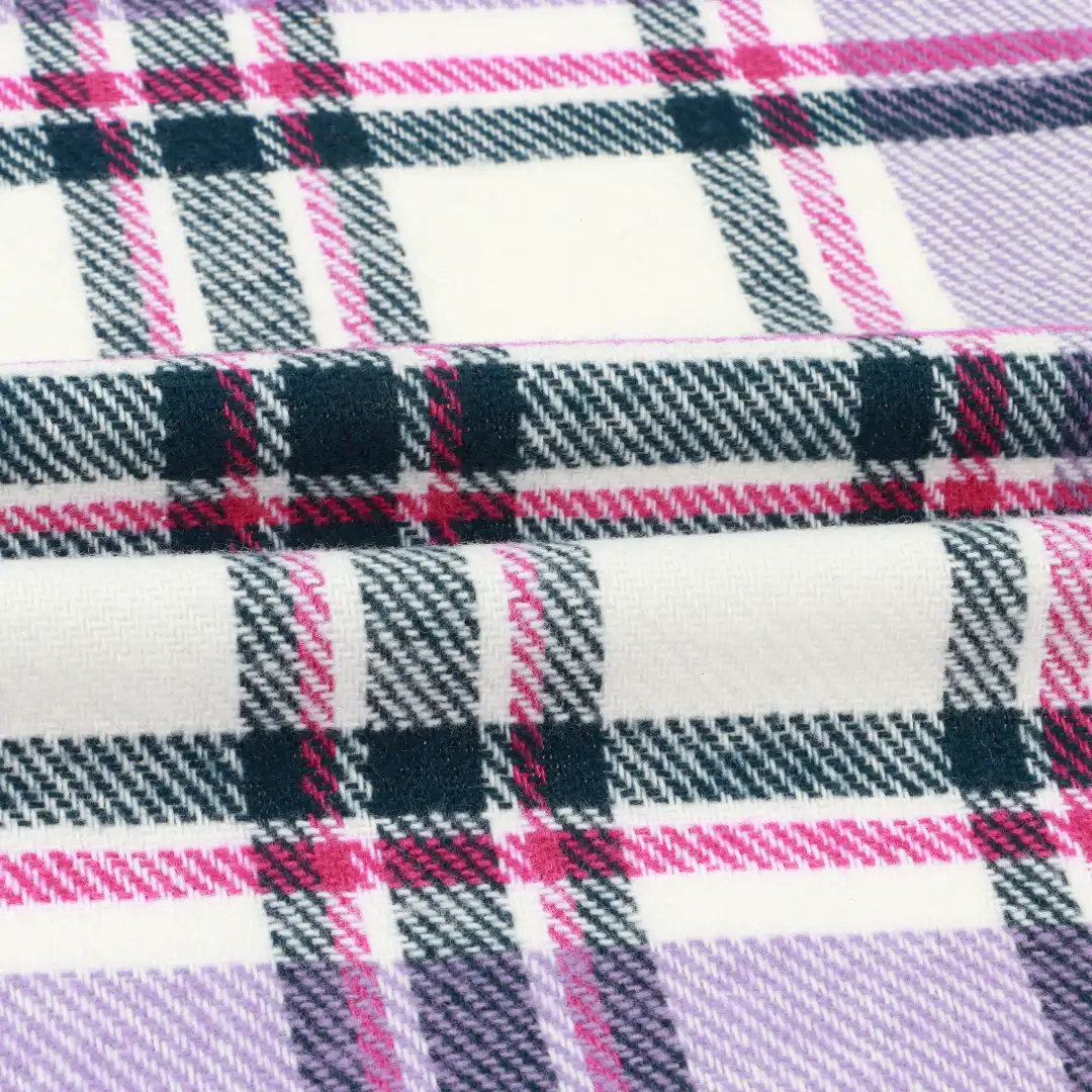 China Fabric  Cotton YD Flannel Natural Woven Fabric Cotton Polyester Purple and White color buy from China wholesaler bulk order at wholesale price free worldwide shipping Alibaba