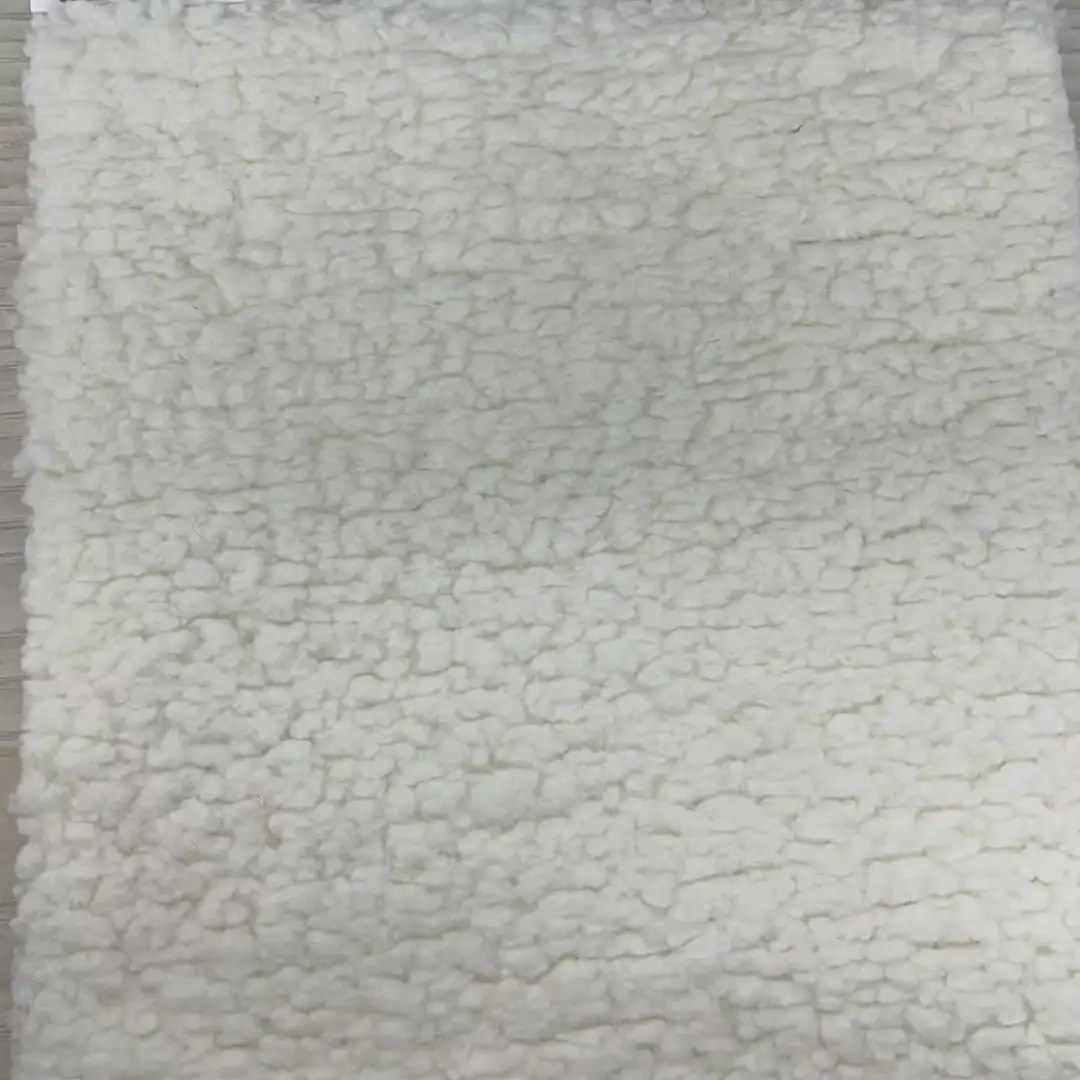 China Fabric  Fleece Knit Fabric Polyester White color buy from China wholesaler bulk order at wholesale price free worldwide shipping Alibaba