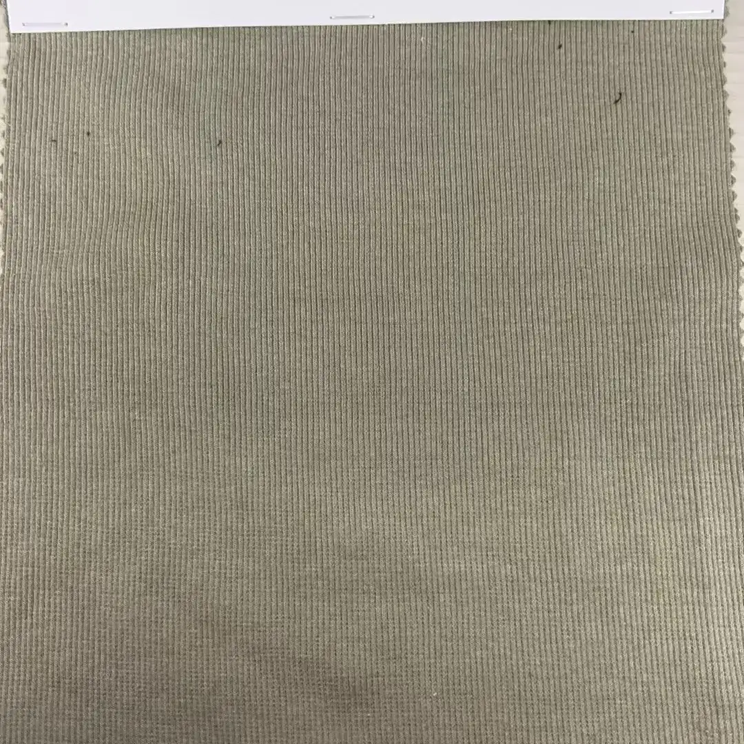 China Fabric  Rib Knit Fabric Cotton Spandex Green color buy from China wholesaler bulk order at wholesale price free worldwide shipping Alibaba