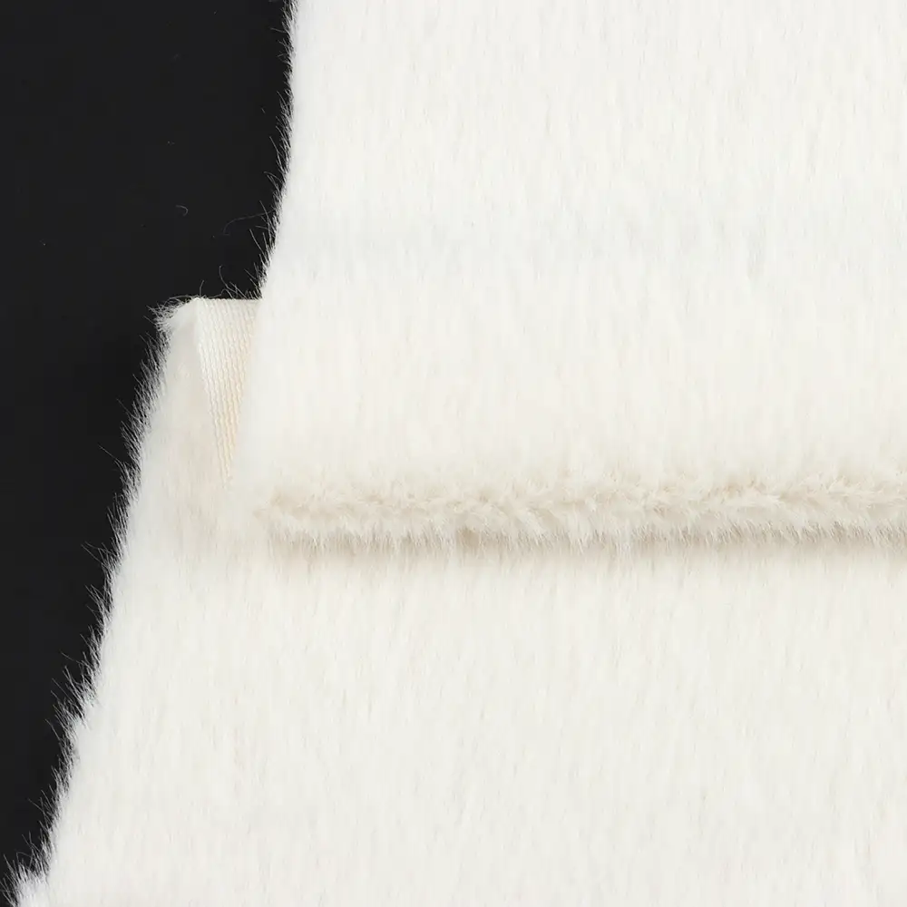 China Fabric for Overcoat,Bomber Jacket,Trench Coat Sherpa Knit Fabric Polyester Off-white color buy from China wholesaler bulk order at wholesale price free worldwide shipping Alibaba