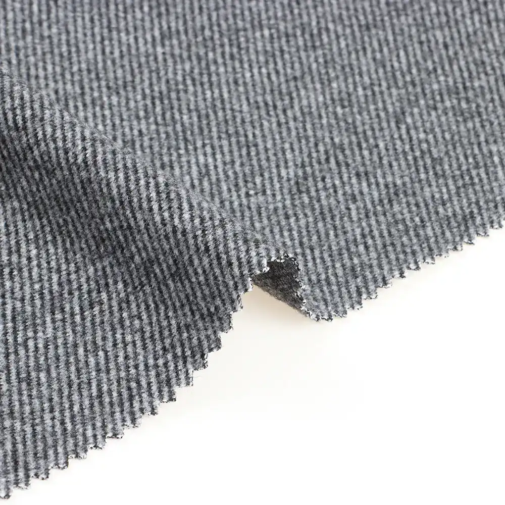 China Fabric for Blazer,Skirt,Hoodie Knit Woolen Fabric Woolen Polyester grey color buy from China wholesaler bulk order at wholesale price free worldwide shipping Alibaba