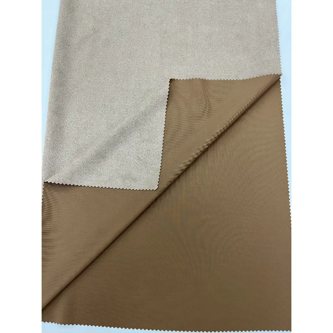 China Fabric  Weft Suede Knit Fabric 卡其 color buy in China wholesaler bulk order at wholesale price free worldwide shipping Alibaba