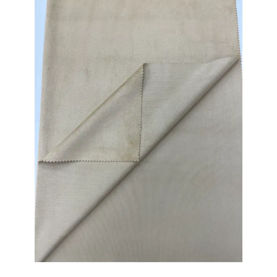 China Fabric  Warp Suede Knit Fabric 米黄 color buy in China wholesaler bulk order at wholesale price free worldwide shipping Alibaba