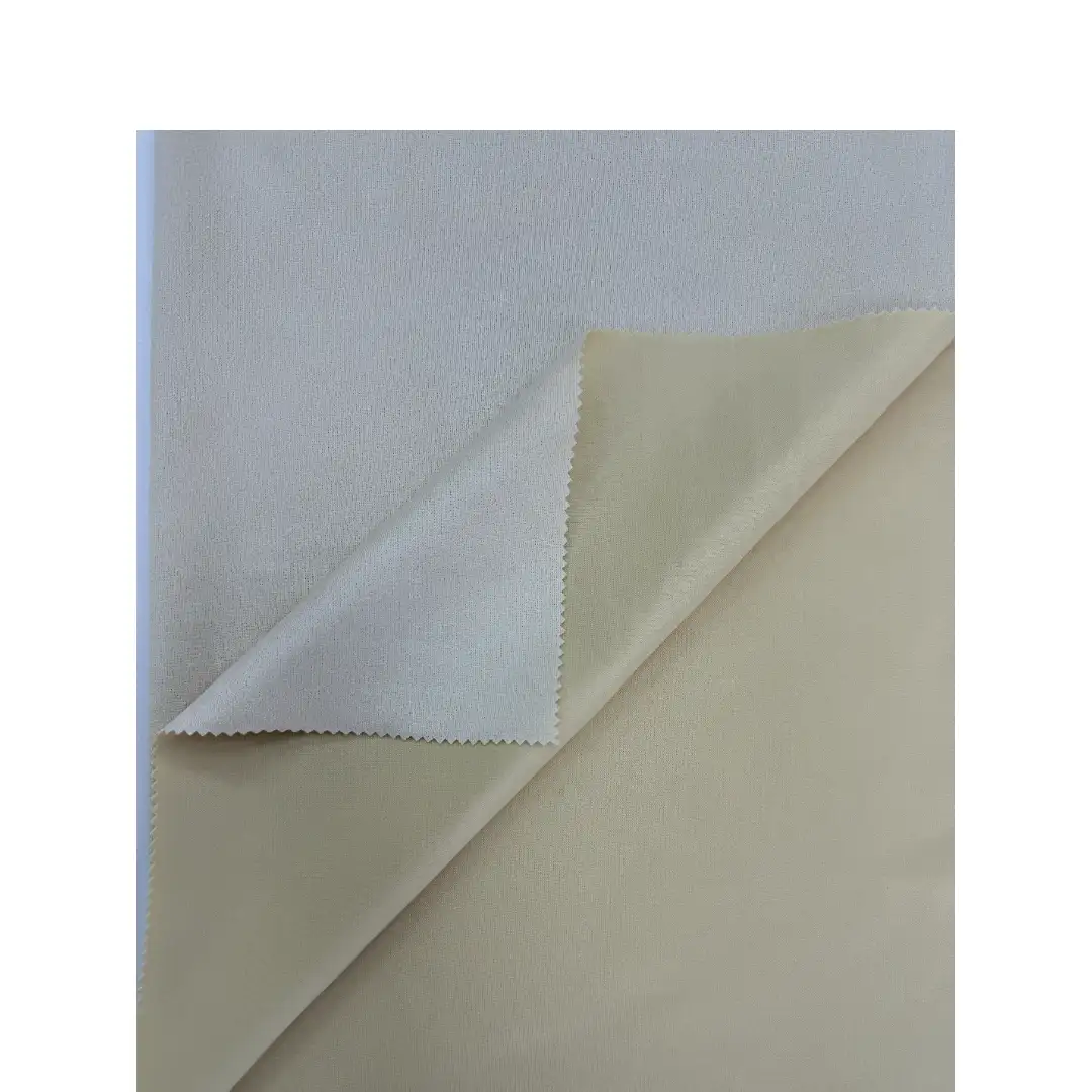 China Fabric  Weft Suede Knit Fabric Polyester Elastane 杏色 color buy from China wholesaler bulk order at wholesale price free worldwide shipping Alibaba