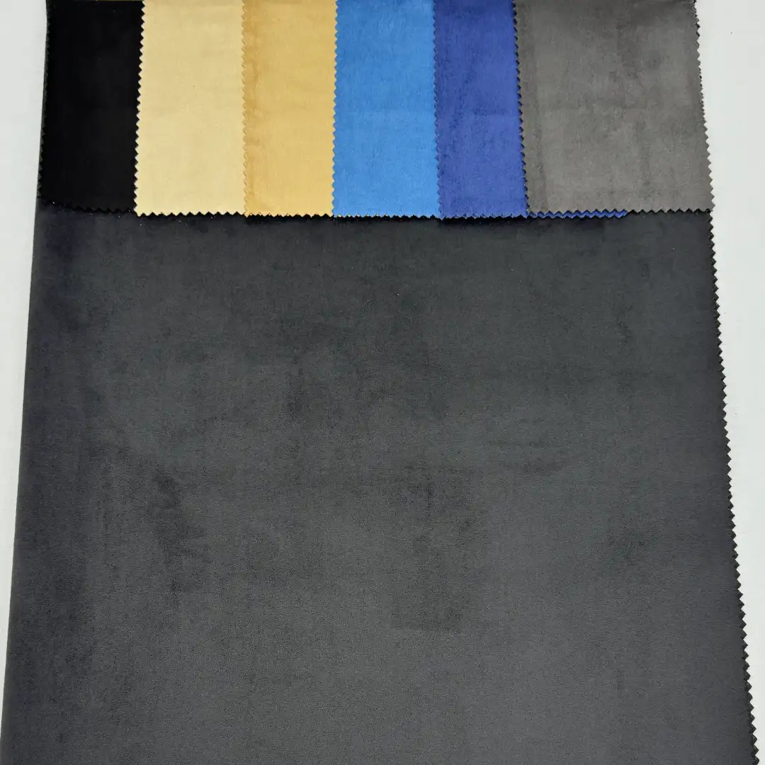 China Fabric  Warp Suede Knit Fabric Polyester Elastane 炭黑 color buy from China wholesaler bulk order at wholesale price free worldwide shipping Alibaba