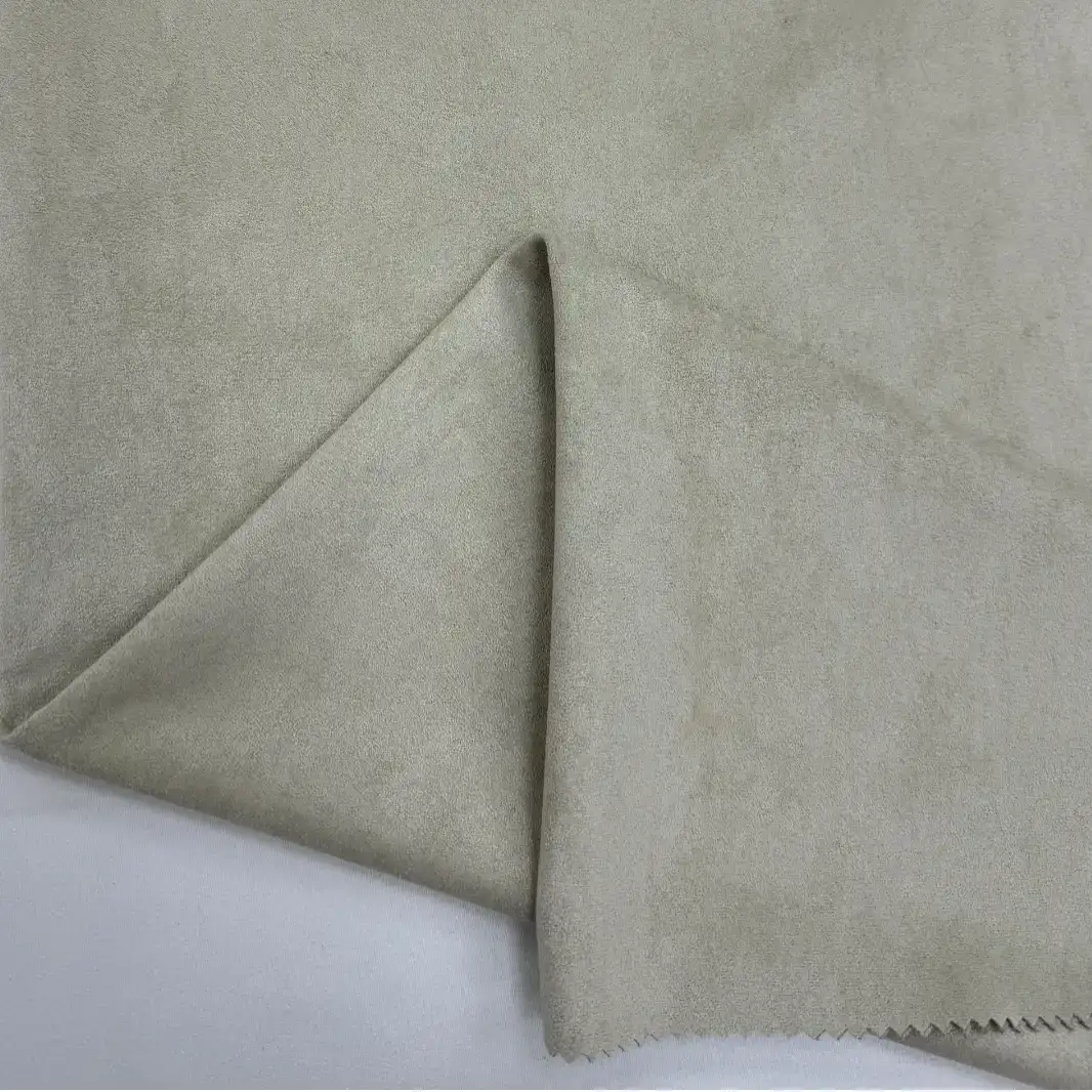 China Fabric for Jacket,Blazer Warp Suede Knit Fabric Polyester 米色 color buy from China wholesaler bulk order at wholesale price free worldwide shipping Alibaba