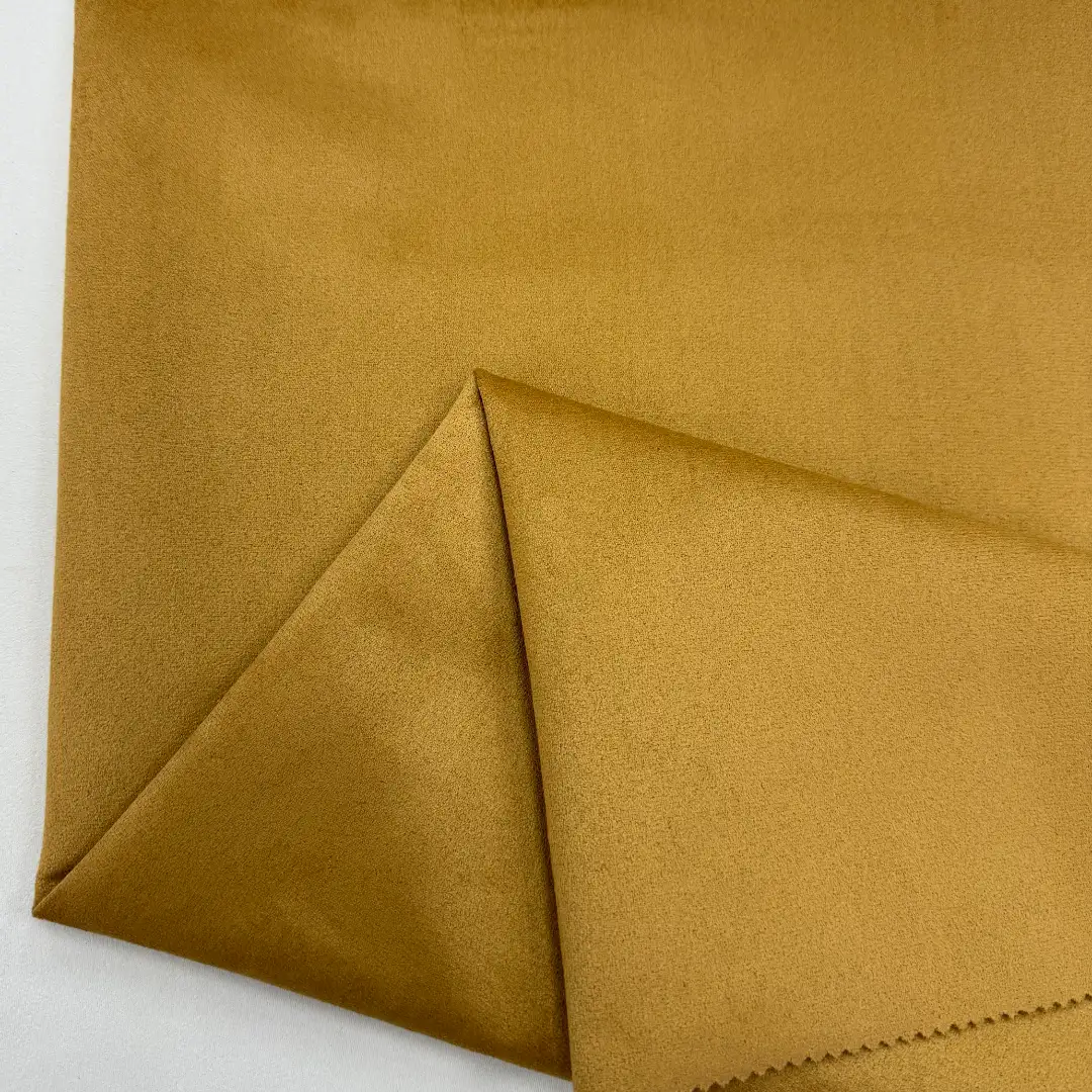 China Fabric  Warp Suede Knit Fabric Polyester 浅棕 color buy from China wholesaler bulk order at wholesale price free worldwide shipping Alibaba