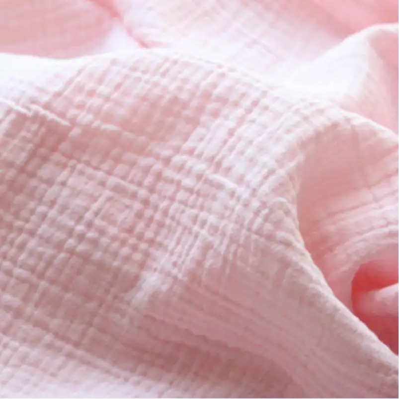 China Fabric  Cotton Double Layer Crepe Gauze Natural Woven Fabric Cotton QIAN color buy from China wholesaler bulk order at wholesale price free worldwide shipping Alibaba