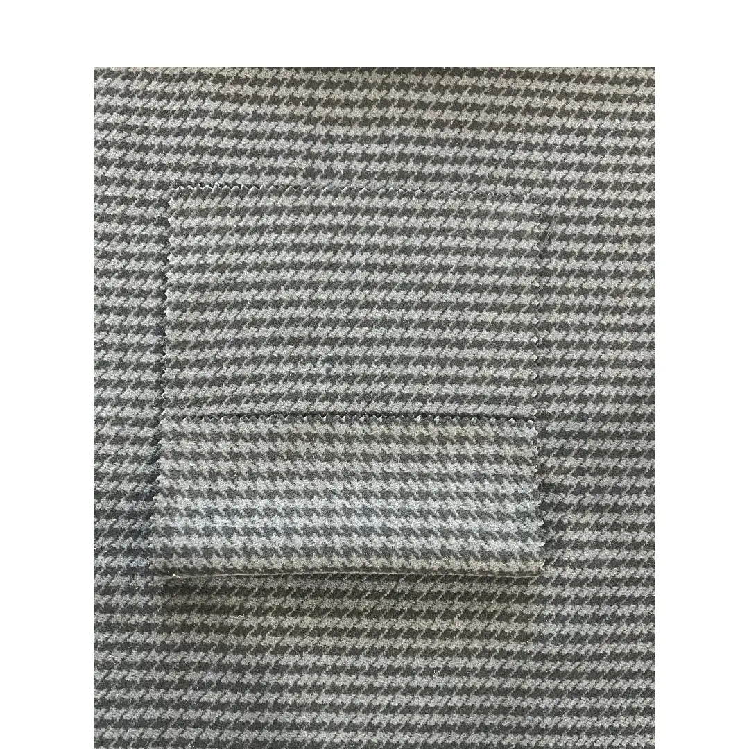 China Fabric  Woolen Tweed Woolen Polyester 黑灰千鸟 color buy from China wholesaler bulk order at wholesale price free worldwide shipping Alibaba