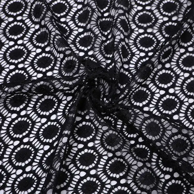 China Fabric for Shirt,Skirt Lace Knit Fabric Spandex Nylon black color buy from China wholesaler bulk order at wholesale price free worldwide shipping Alibaba