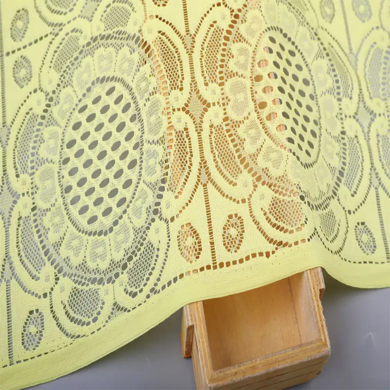 China Fabric for Skirt Lace Knit Fabric Poly Yellow color buy from China wholesaler bulk order at wholesale price free worldwide shipping Alibaba