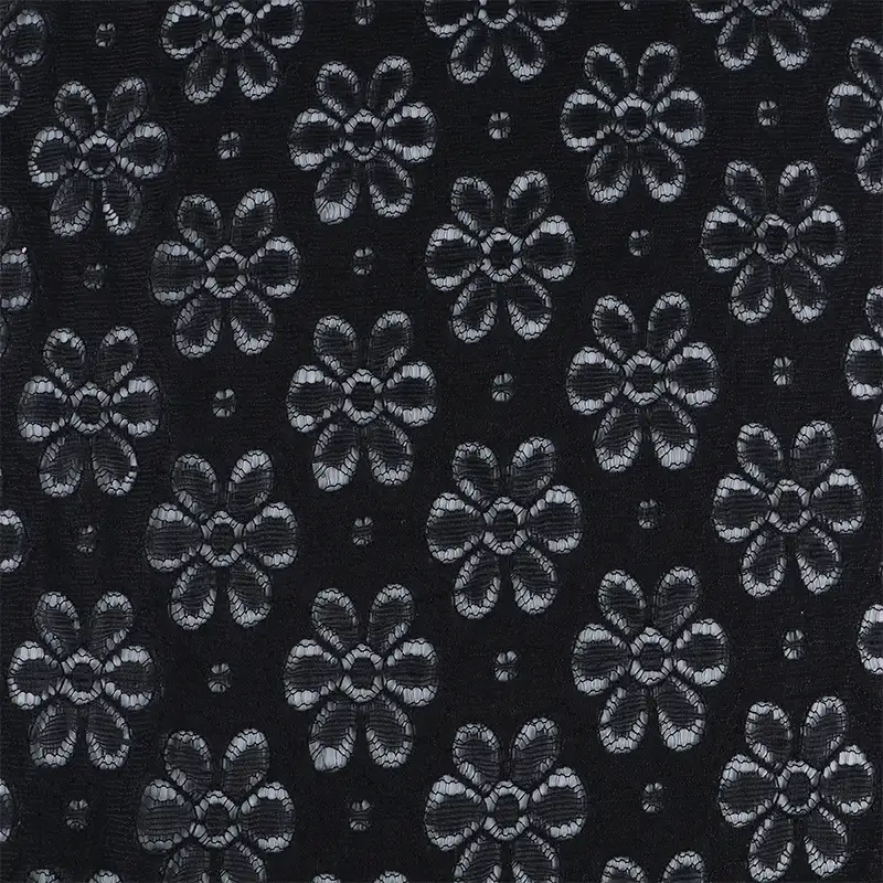 China Fabric for Shirt,Skirt Lace Knit Fabric Nylon Poly Black color buy from China wholesaler bulk order at wholesale price free worldwide shipping Alibaba