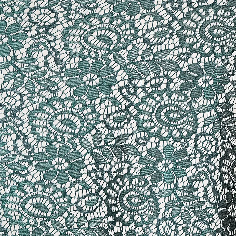 China Fabric for Shirt,Skirt Lace Knit Fabric Nylon Poly DarkCyan color buy from China wholesaler bulk order at wholesale price free worldwide shipping Alibaba