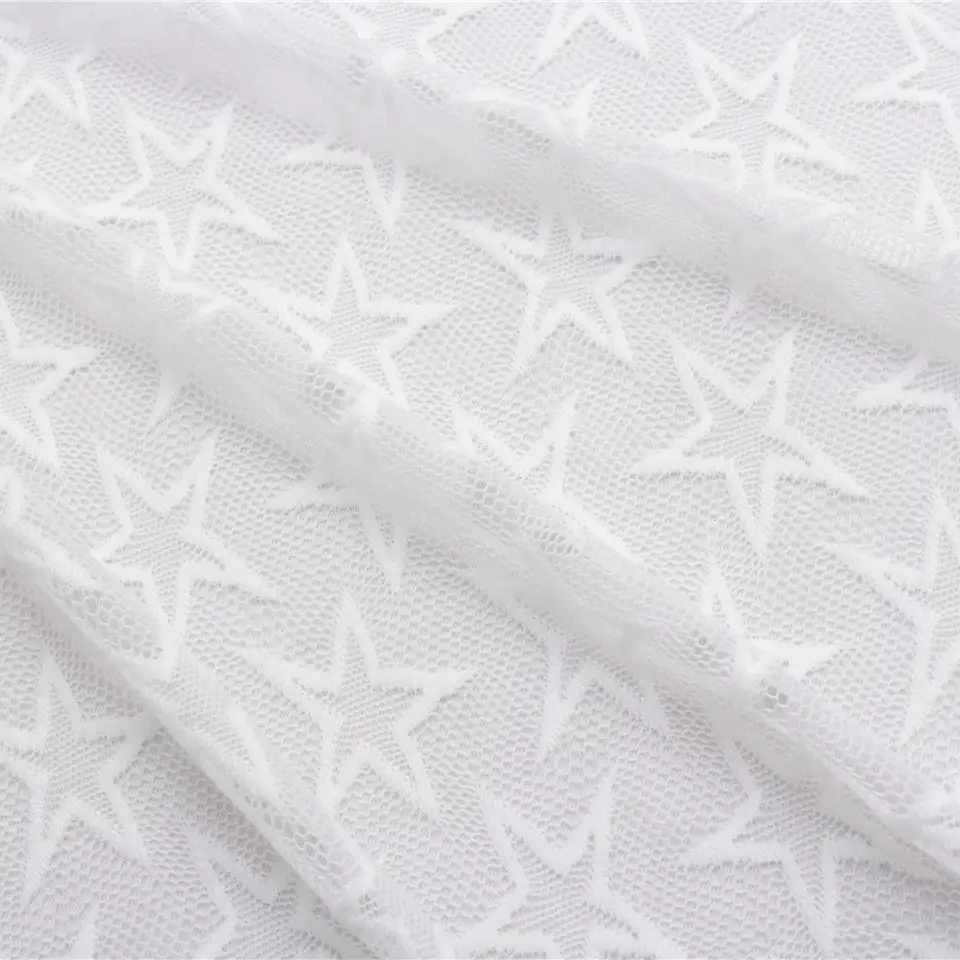 China Fabric for Shirt,Skirt Lace Knit Fabric Nylon Spandex White color buy from China wholesaler bulk order at wholesale price free worldwide shipping Alibaba