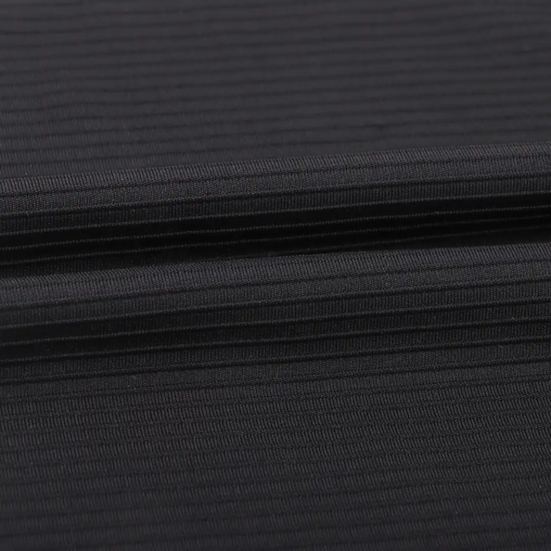 China Fabric for Jackets,T-Shirt Weft Jacquard Knit Fabric Polyester Elastane black color buy from China wholesaler bulk order at wholesale price free worldwide shipping Alibaba