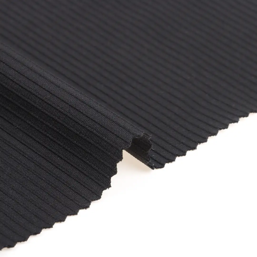 China Fabric for Jackets,T-Shirt Weft Jacquard Knit Fabric Polyester Elastane black color buy from China wholesaler bulk order at wholesale price free worldwide shipping Alibaba