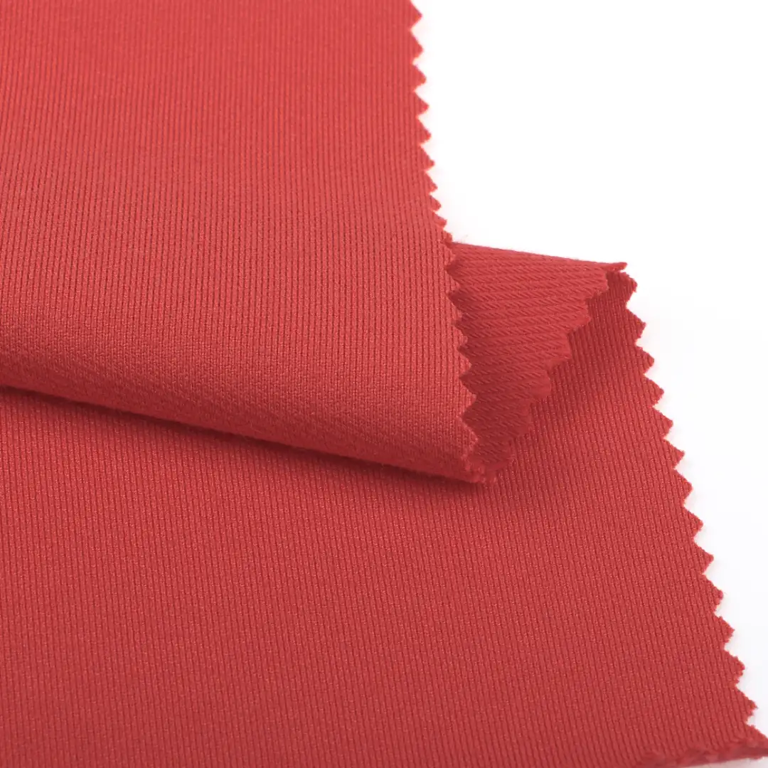 China Fabric for Overcoat French Terry Knit Fabric Polyester Cotton Elastane red color buy from China wholesaler bulk order at wholesale price free worldwide shipping Alibaba