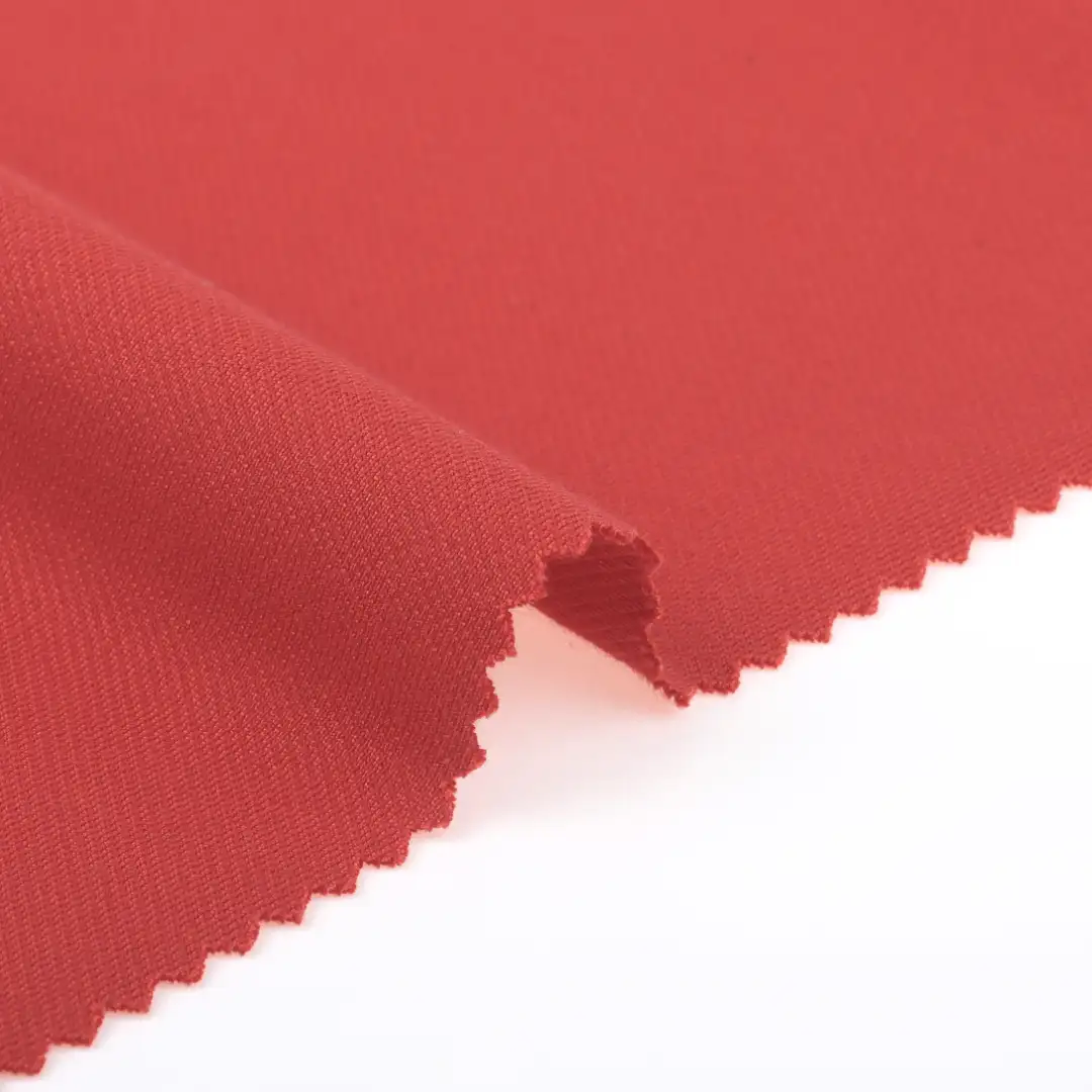 China Fabric for Overcoat French Terry Knit Fabric Polyester Cotton Elastane red color buy from China wholesaler bulk order at wholesale price free worldwide shipping Alibaba