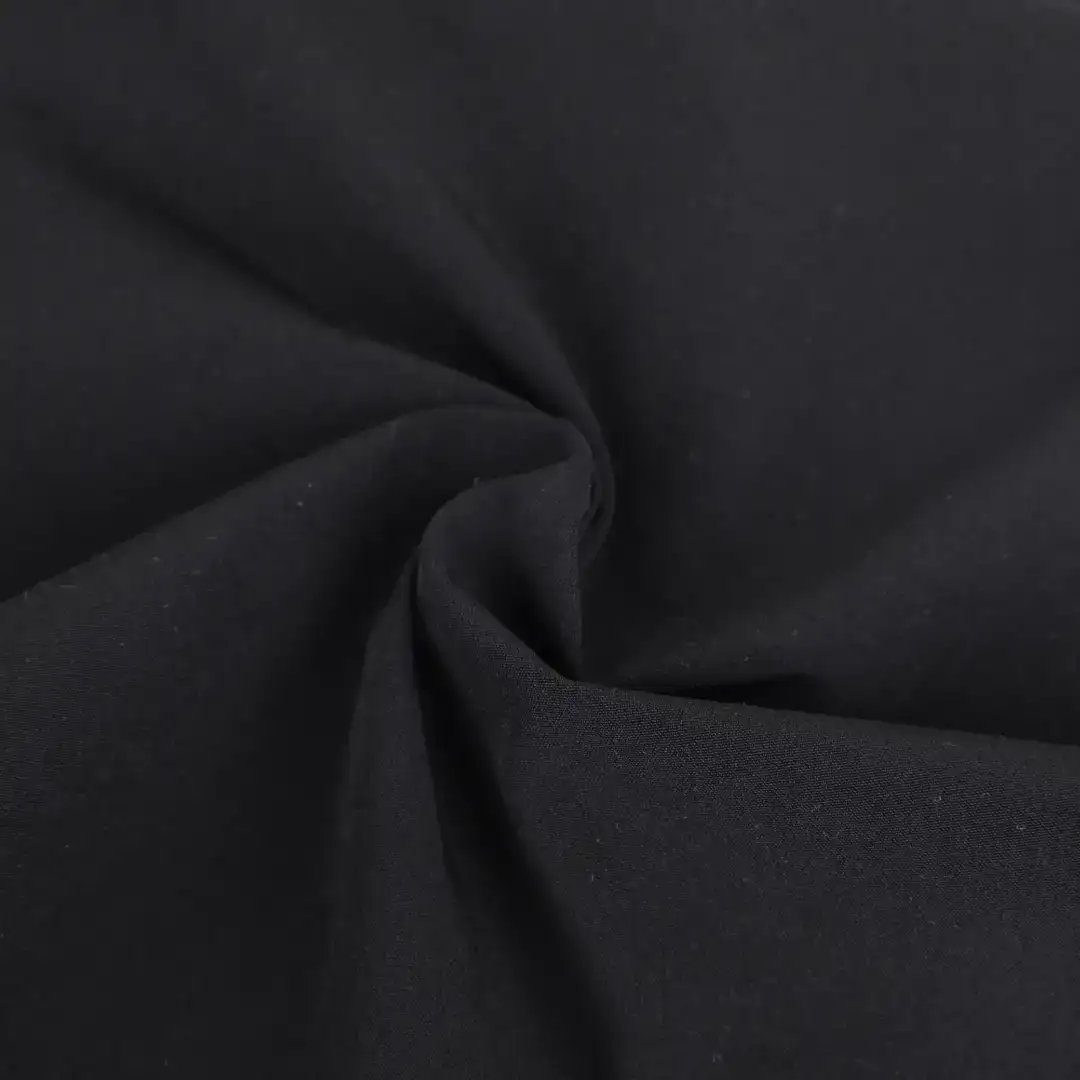 China Fabric for Crop Top,Tracksuits,Swim shorts Polyester Peach Skin Microfiber Fabric Synthetic Woven Fabric Nylon Spandex Black color buy from China wholesaler bulk order at wholesale price free worldwide shipping Alibaba