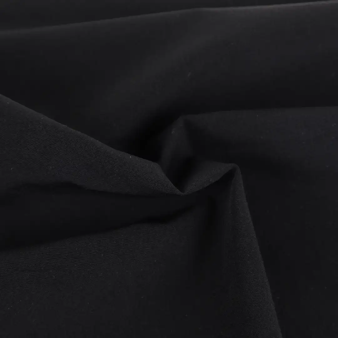 China Fabric for Shirt,Blazer,Blouse Polyester Peach Skin Microfiber Fabric Synthetic Woven Fabric Nylon Black color buy from China wholesaler bulk order at wholesale price free worldwide shipping Alibaba